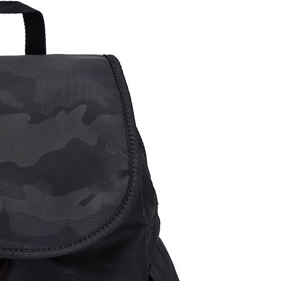 Kipling City Pack Small Klassiska Ryggsäck Svarta Camo | SE 1715NW